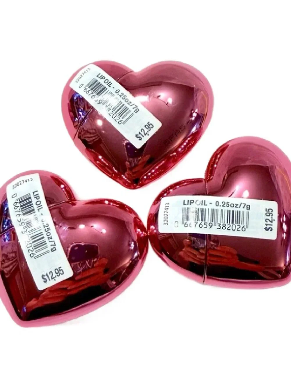 Bath and Body Works Strawberry Pound Cake Lip Oil New Lot of 3 Hearts